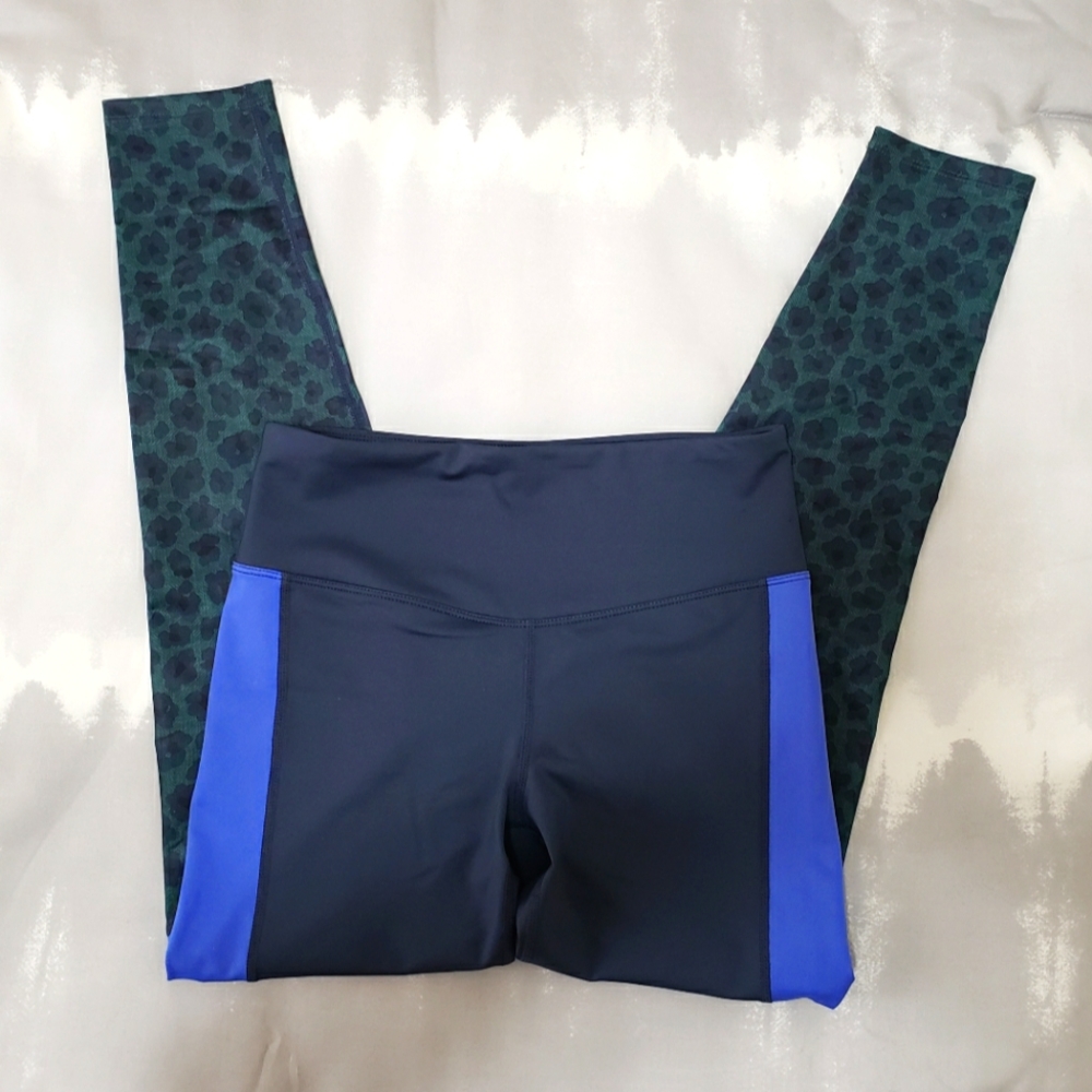 Joy Lab Blue & Green Leggings Size S